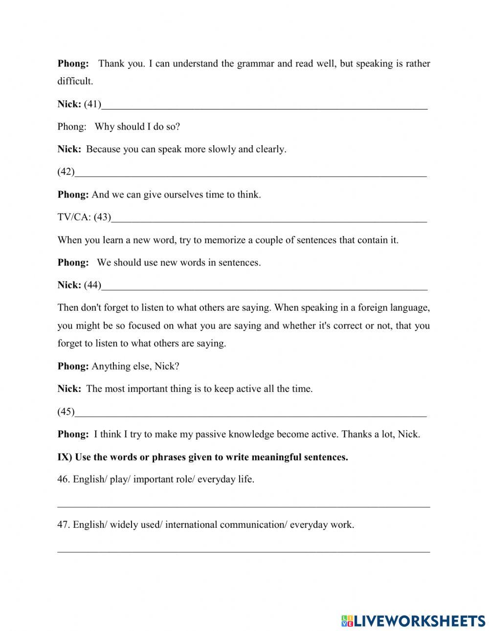 Practice test - UNIT 9 - TEST 2