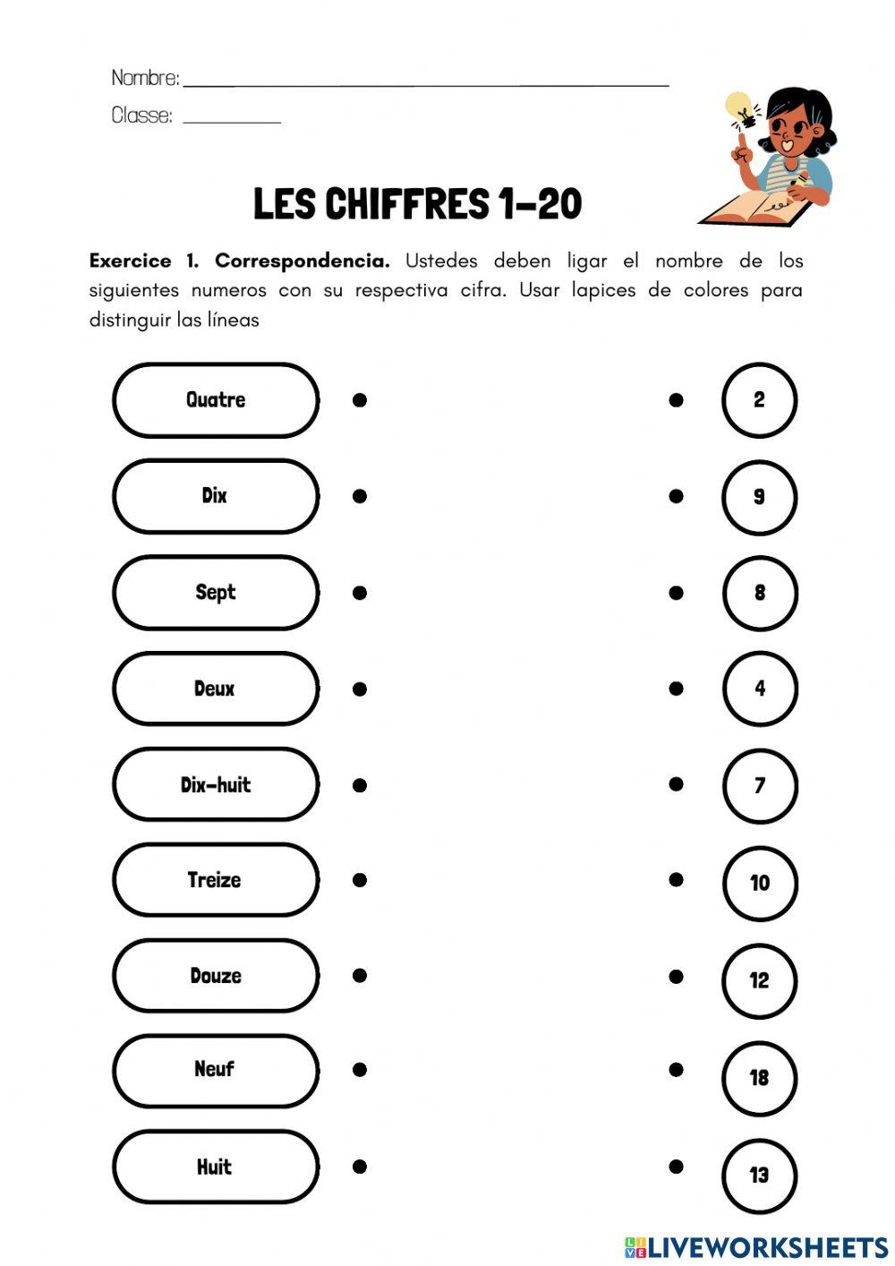 Les chiffres en français