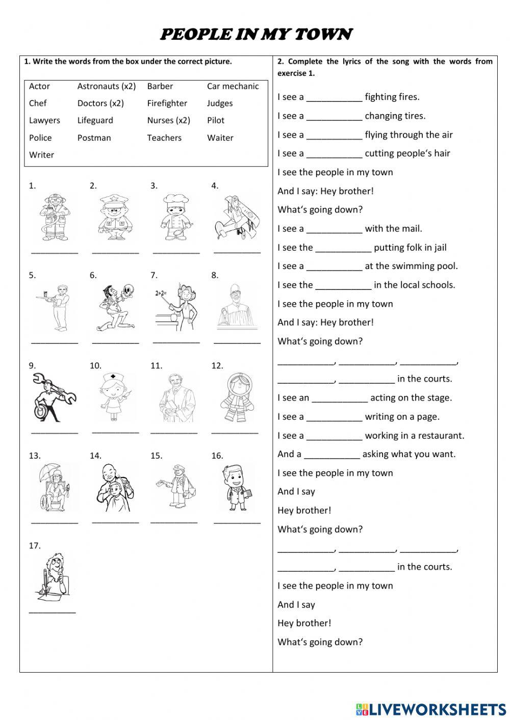 Song: -People in my town-