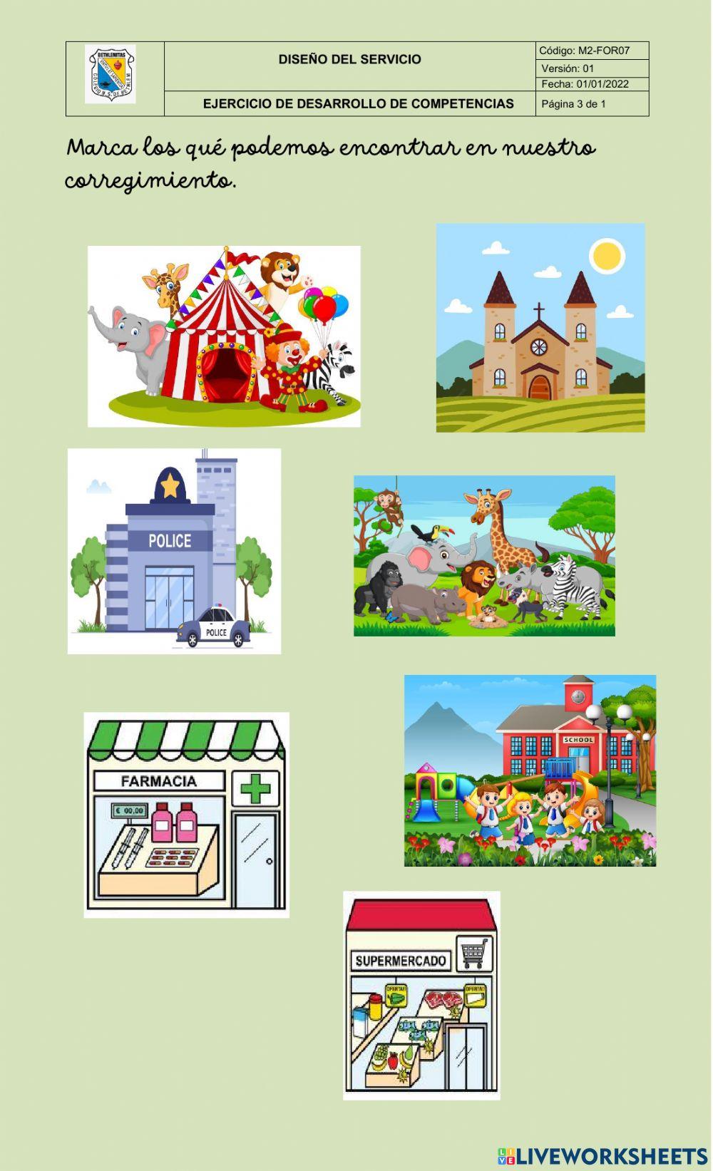 Ubicación de la escuela y el hogar