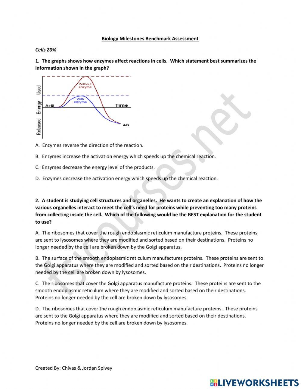 Biology Milestones Benchmark Assessment