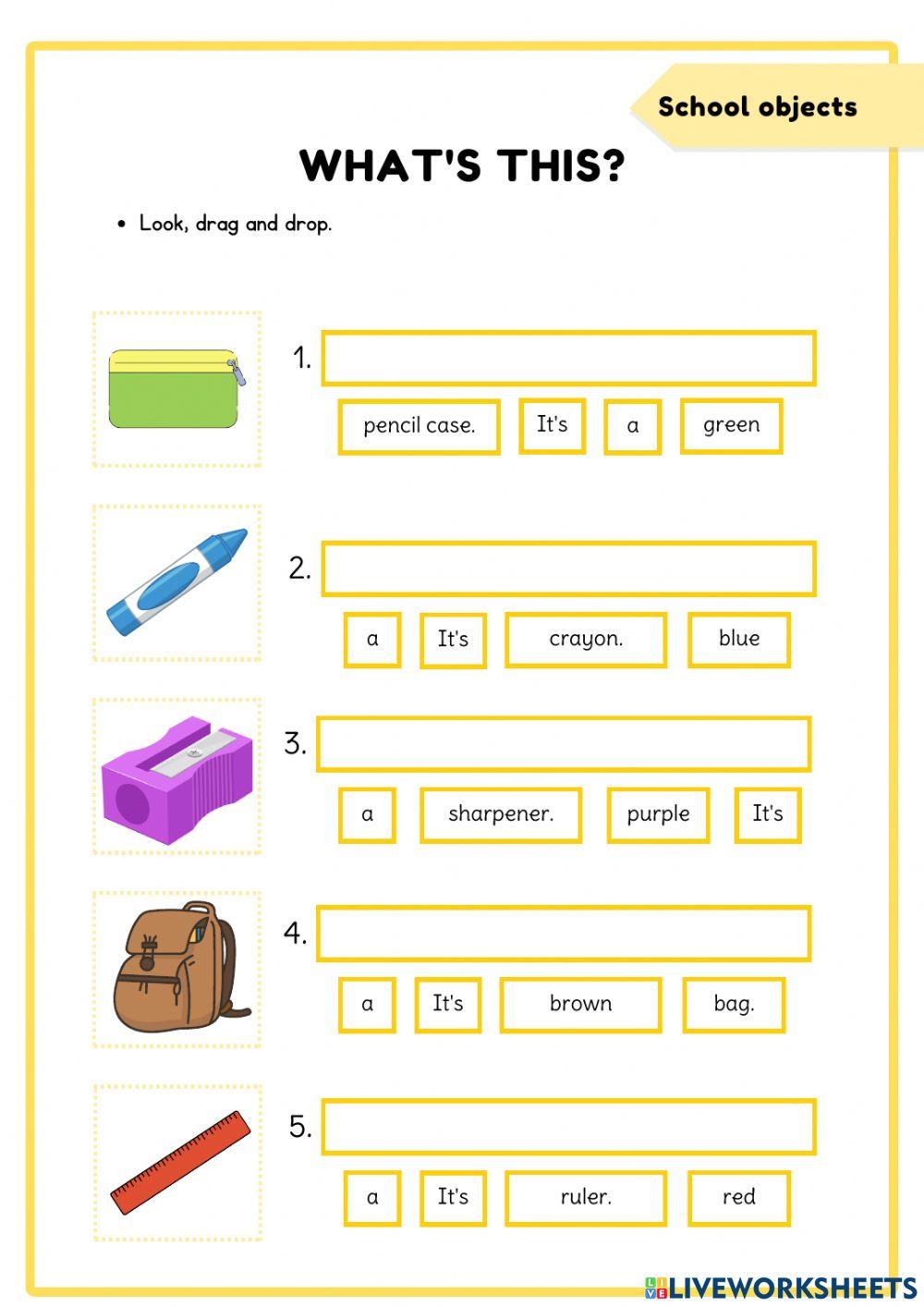 What's this? School objects