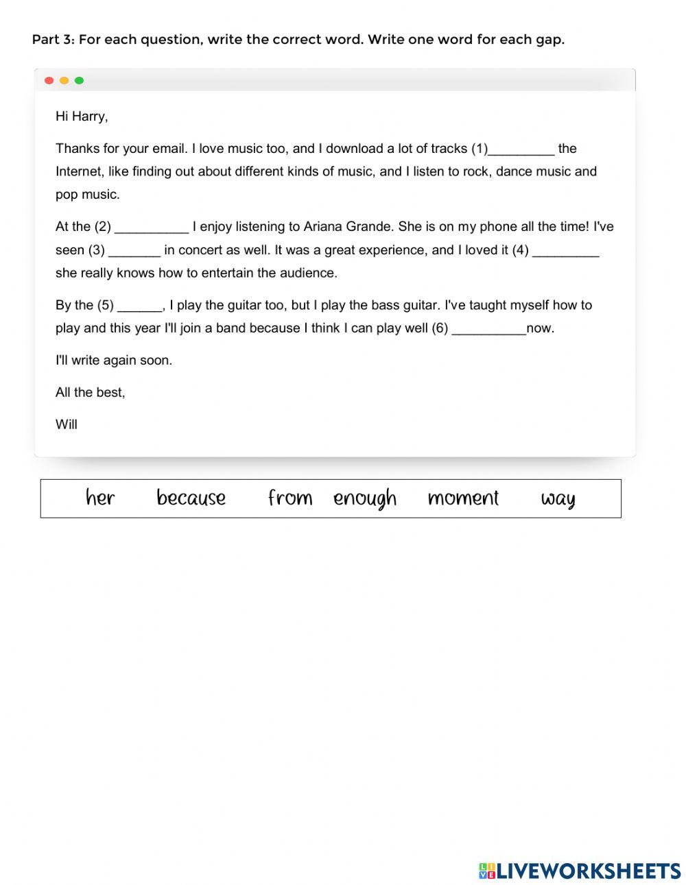 Listening test - Level 8