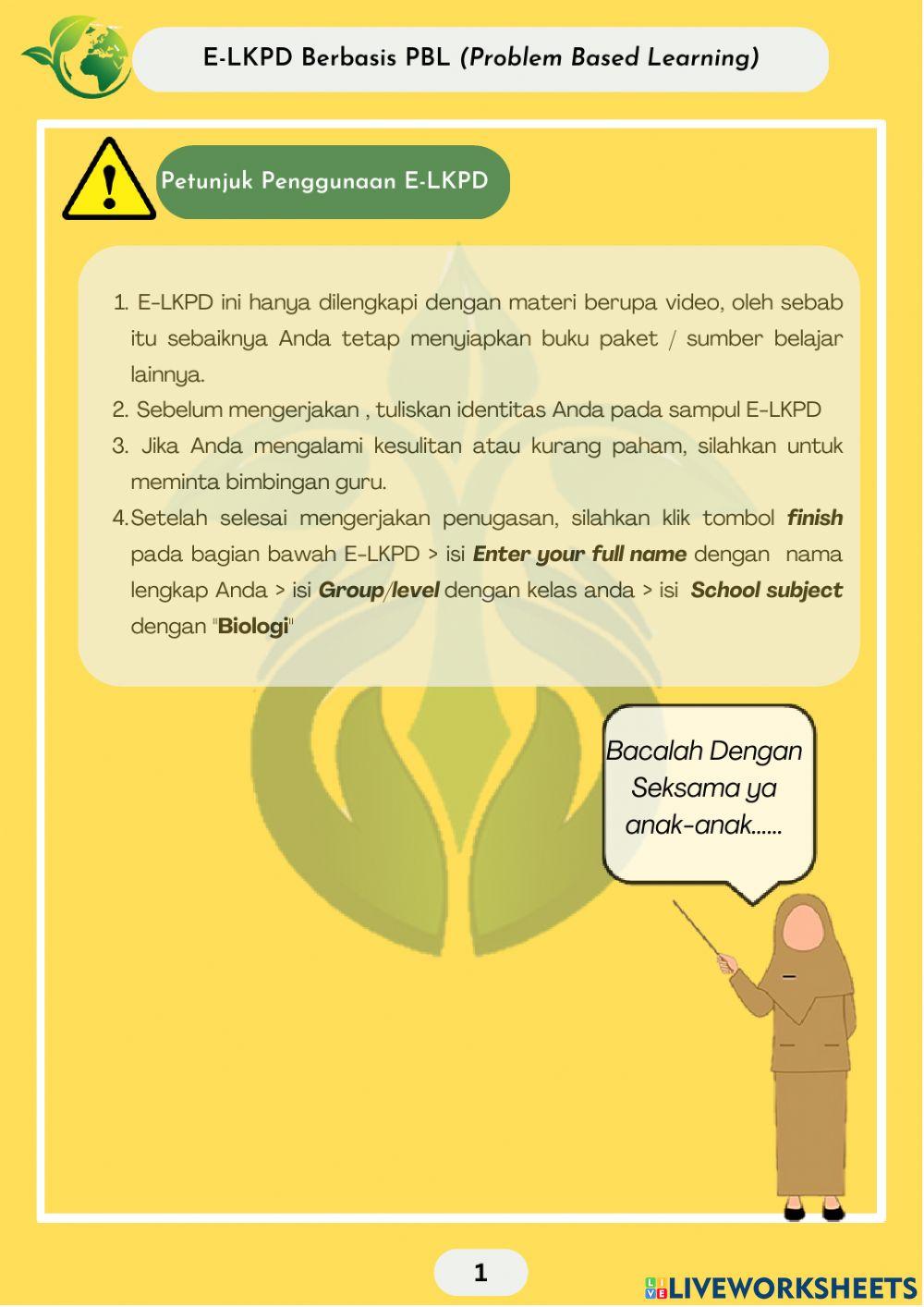 LKPD PBL PENCEMARAN DAN LIMBAH PENYEBAB PERUBAHAN LINGKUNGAN