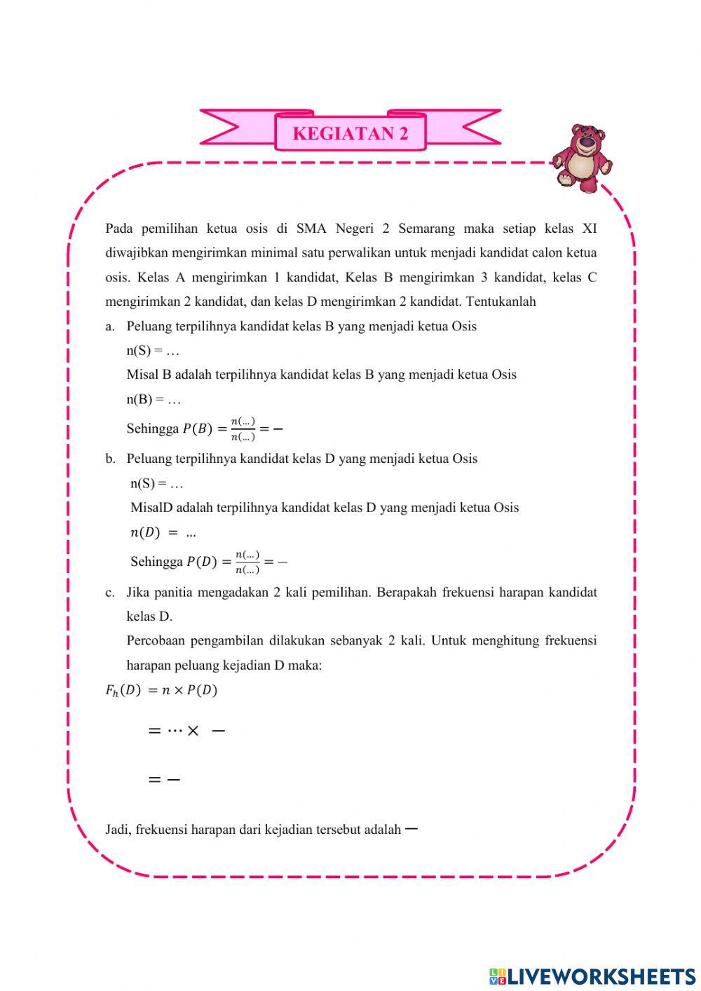 Frekuensi Harapan Peluang