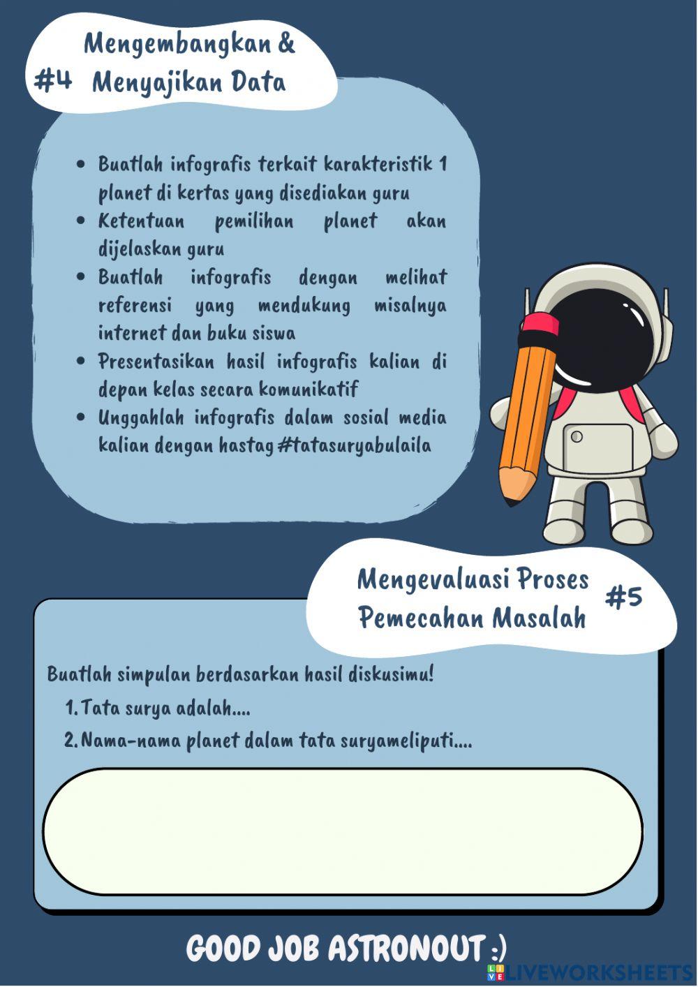 Lembar Kerja Planet pada Tata Surya