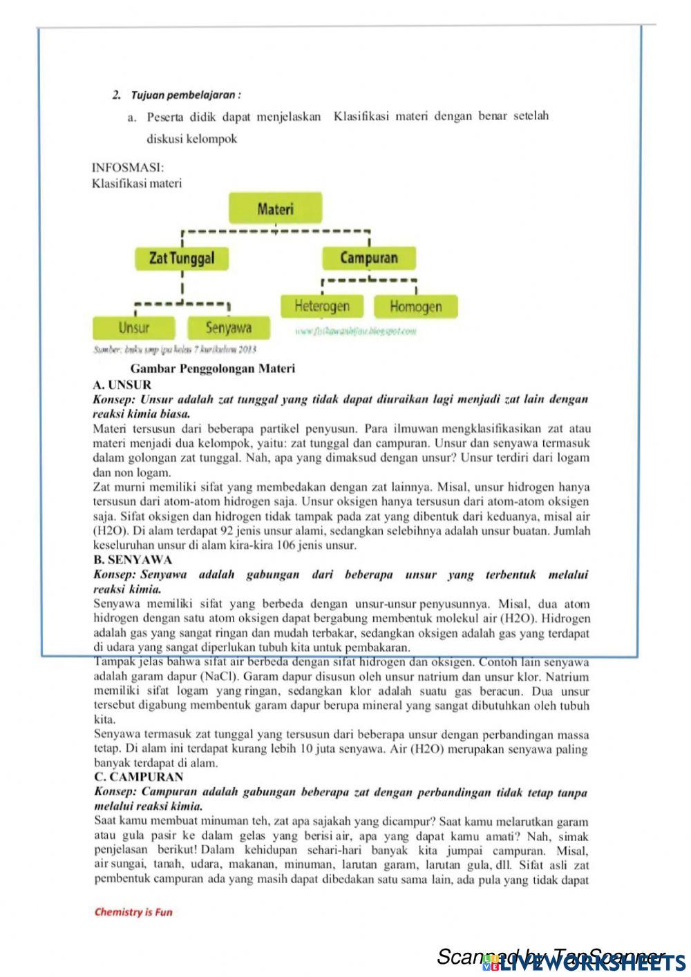 LKPD Unsur dan Senyawa