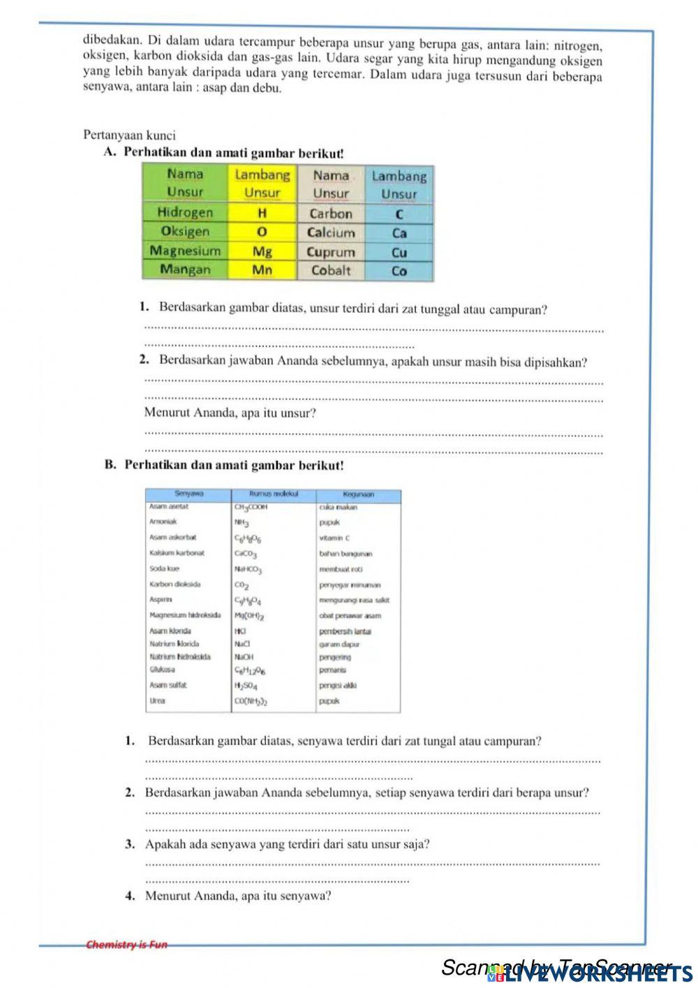 LKPD Unsur dan Senyawa