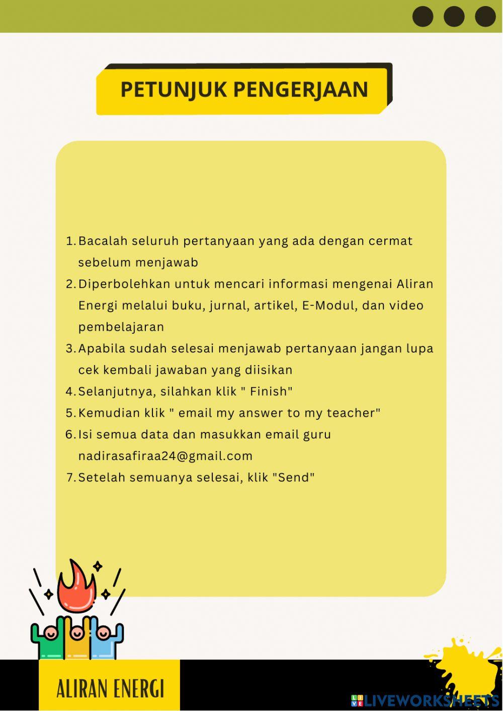 E-LKPD Aliran Energi Berbasis Masalah