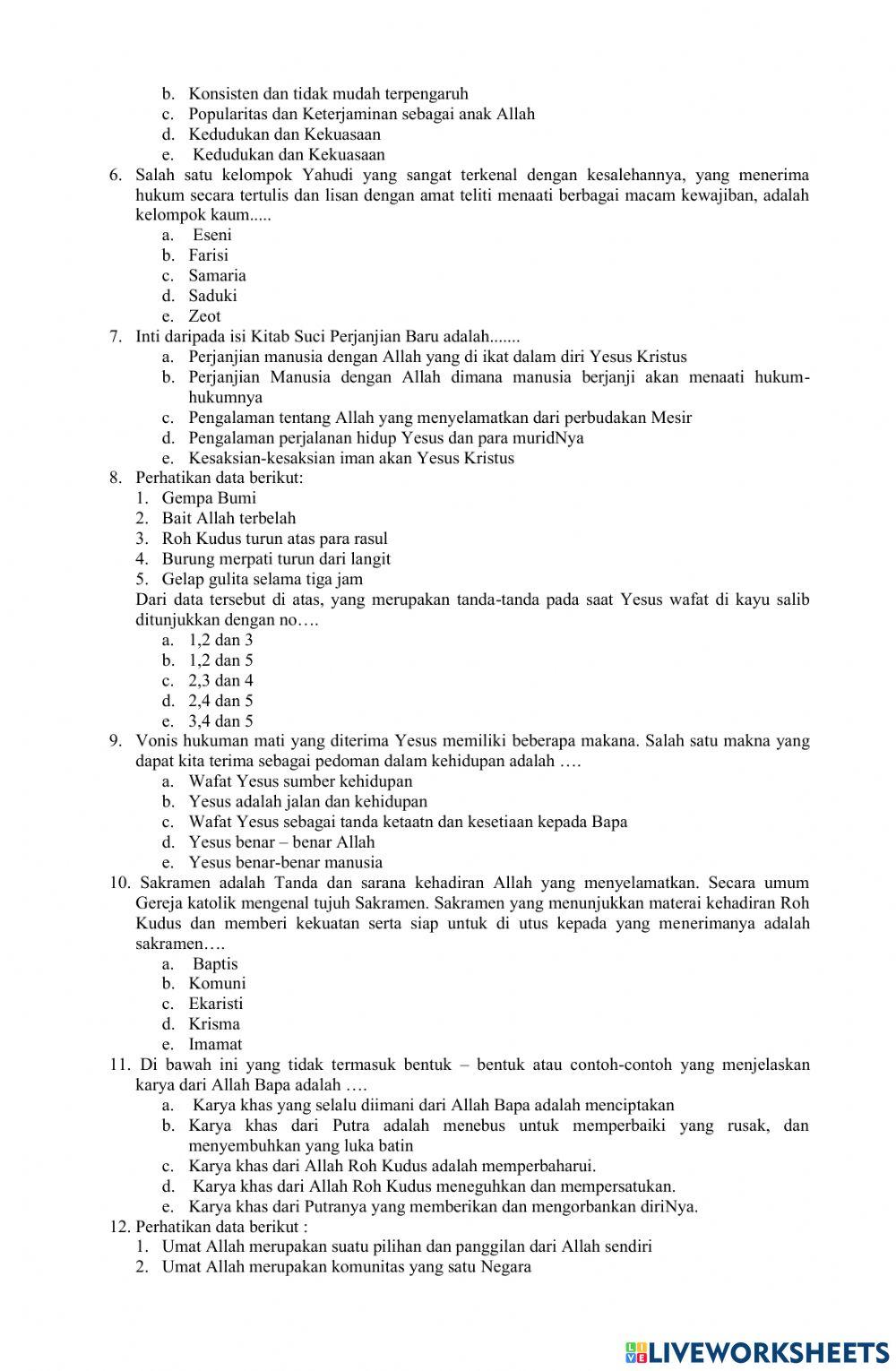 Pendidikan agama khatolik