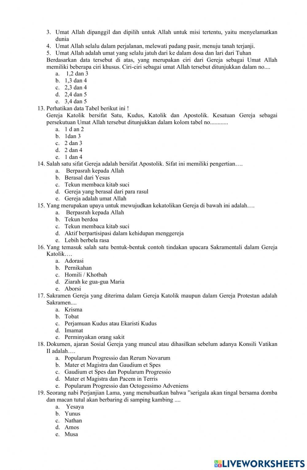 Pendidikan agama khatolik