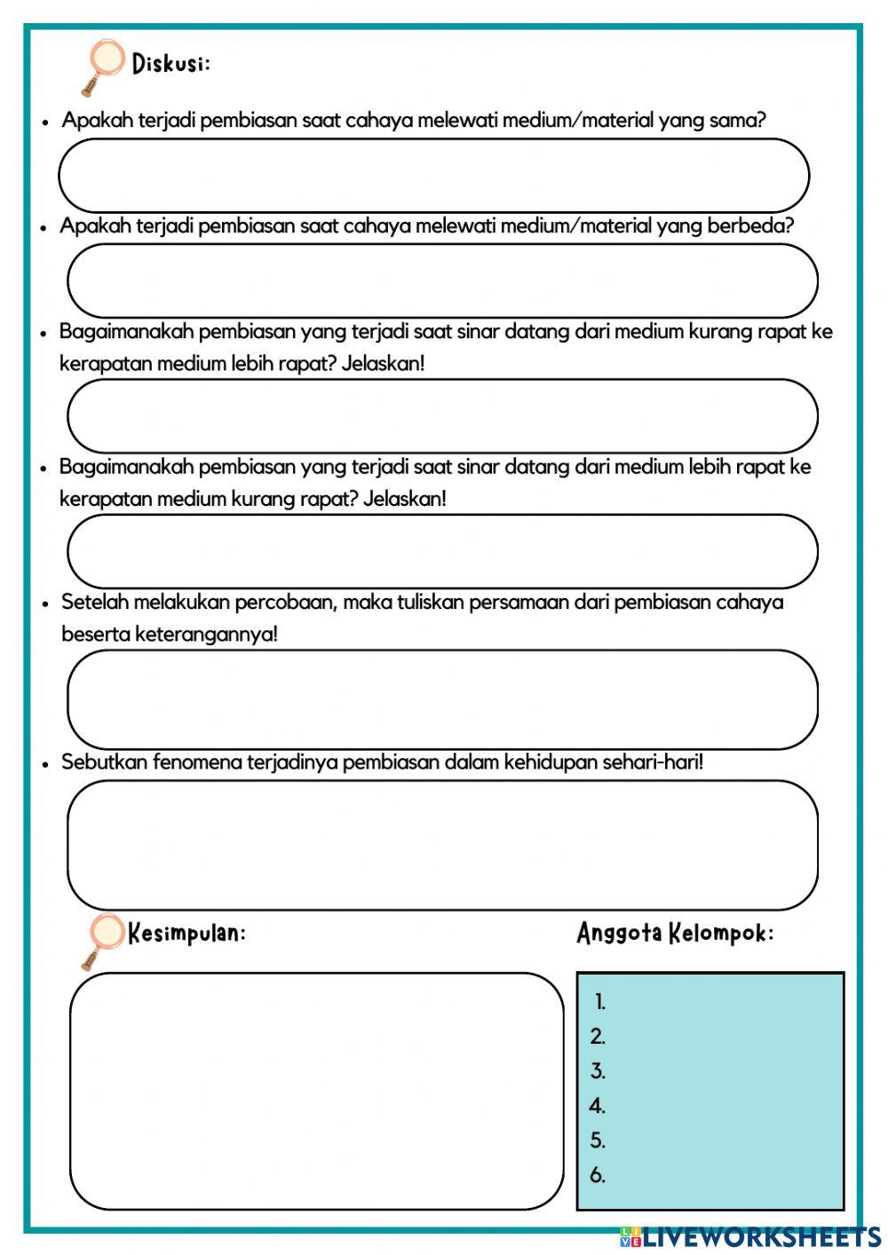 LKPD Pembiasan Gelombang Cahaya