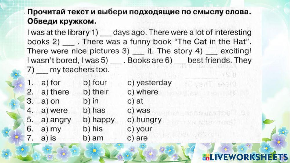 Spotlight 4 Module 5 was were