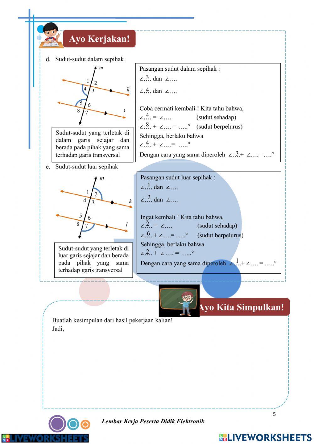 Hubungan Antar Sudut