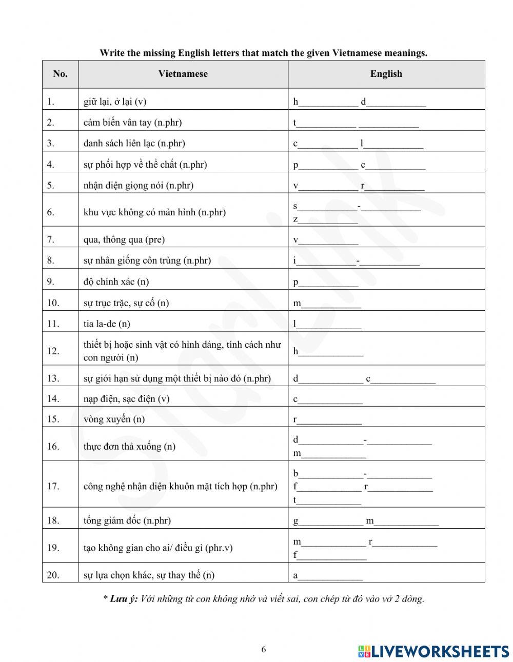 Foreign Teacher-S7-Week 31-U9-Vocab Revision