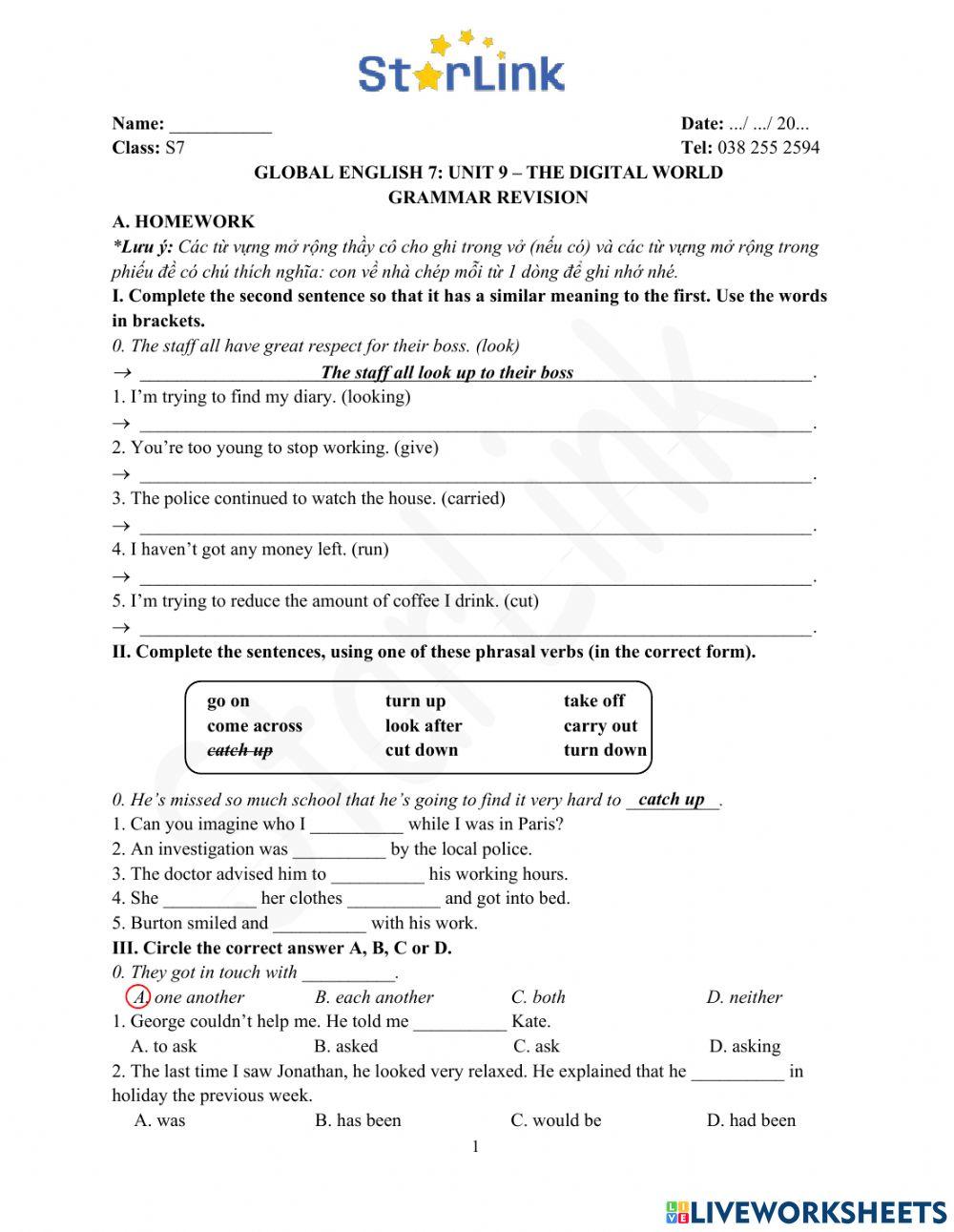 Viet Teacher-S7-Week 31-U9-Gram Revision