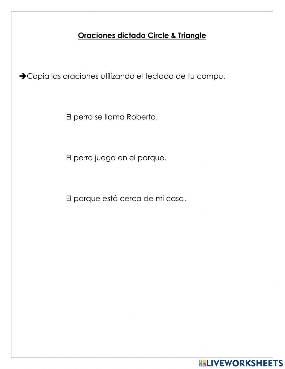 Dictado Circle - Triangle