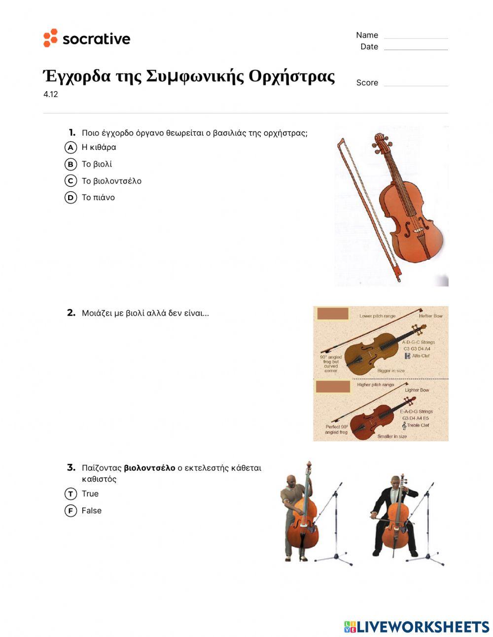 Έγχορδα της Συμφωνικής Ορχήστρας