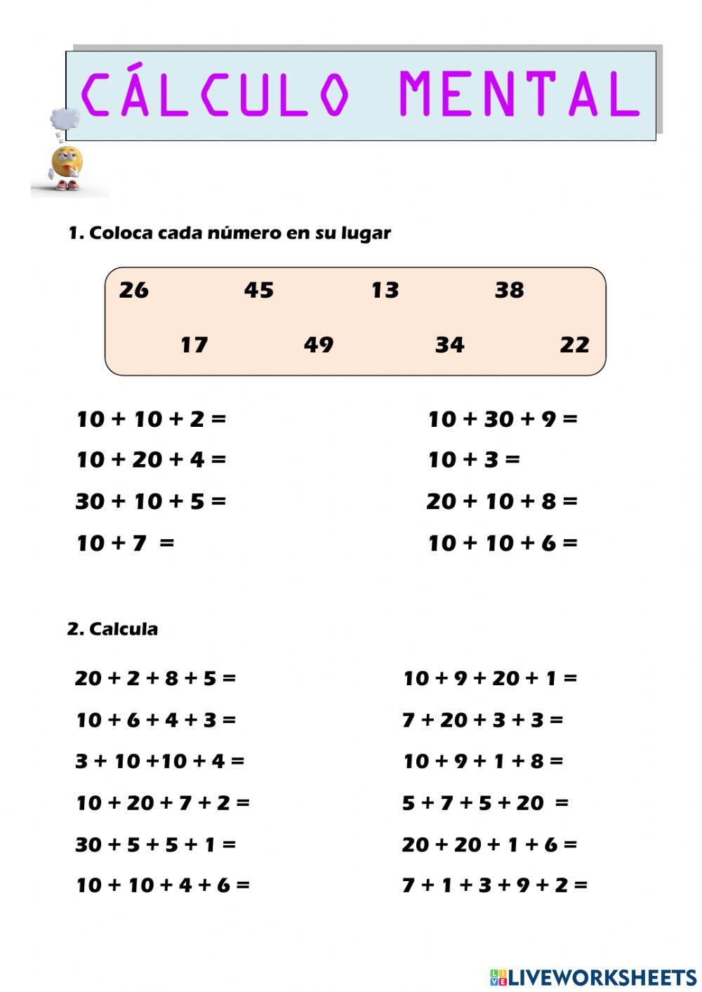 Sumas por descomposición