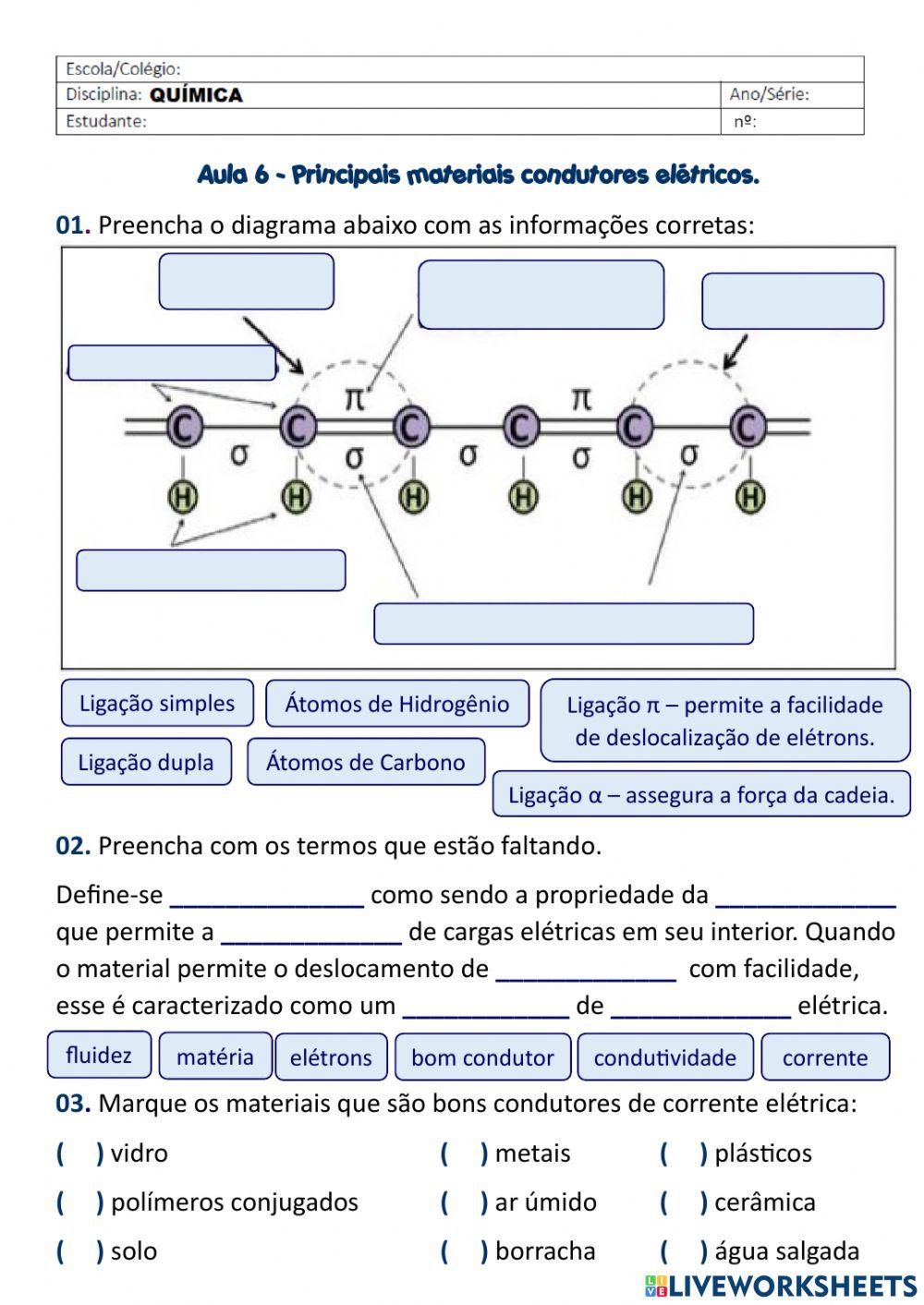 Principais materiais condutores elétricos
