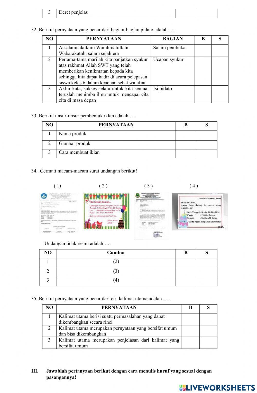 Soal bahasa indonesia