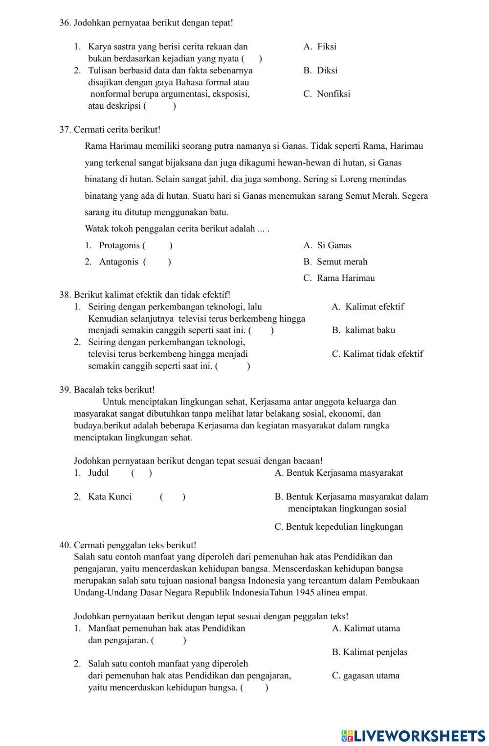 Soal bahasa indonesia