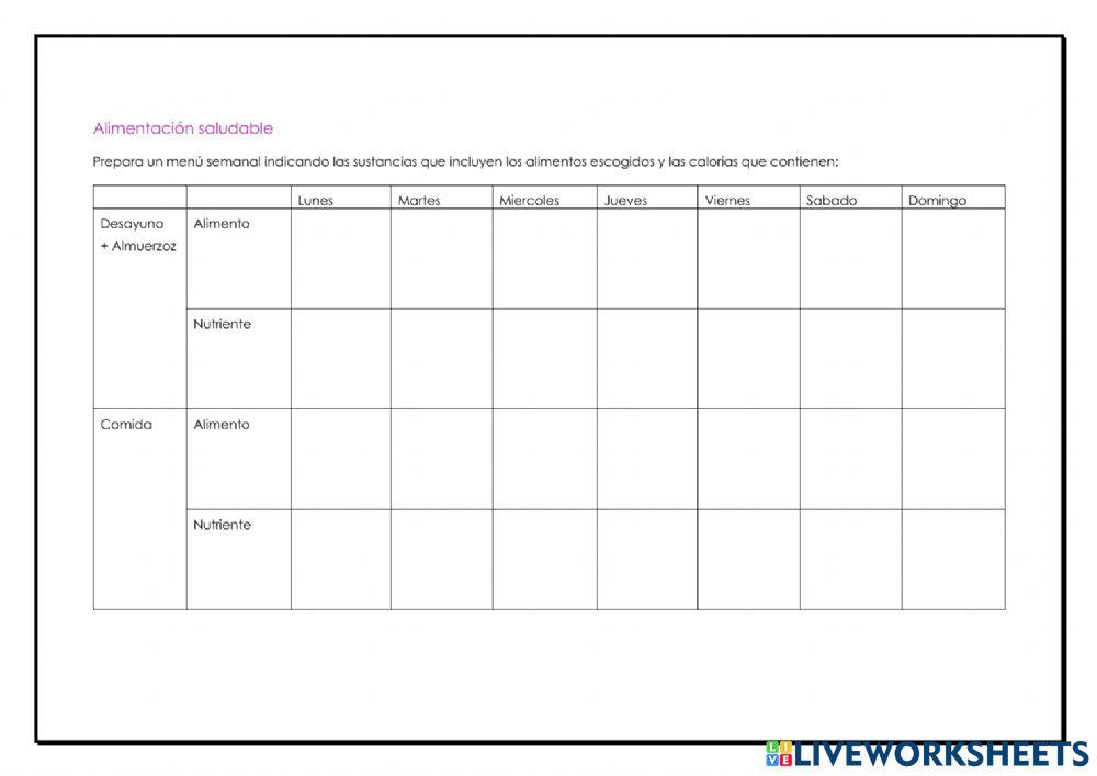 Nutrición saludable