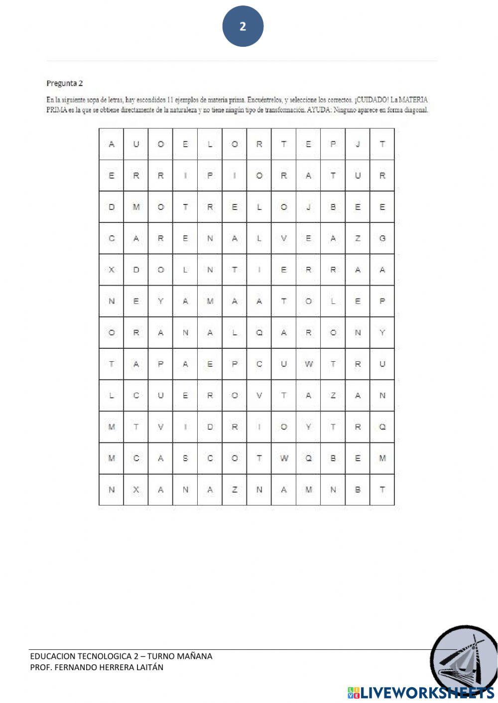 Materia Prima y Materiales