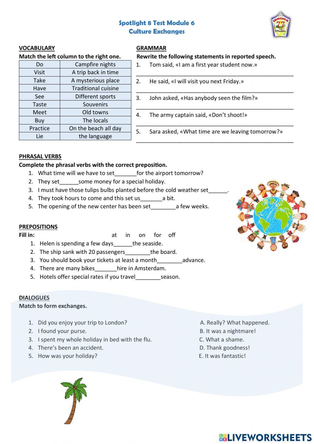 Spotlight 8 Test Module 6