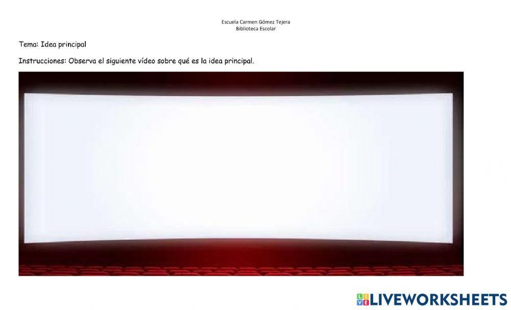 Idea principal- vídeo