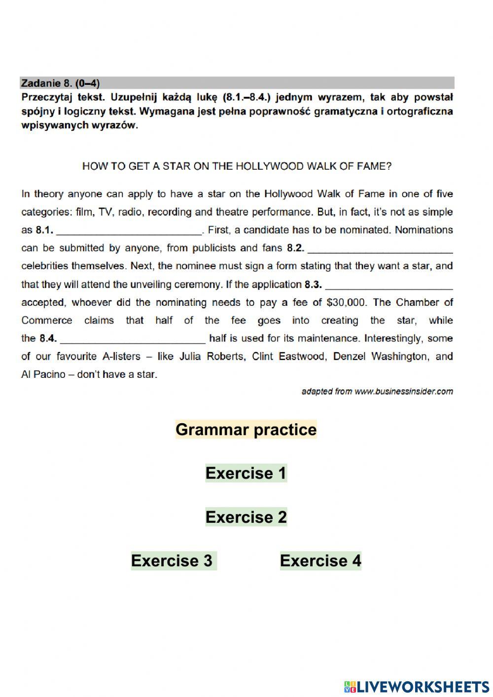 Lektorat b2 practice