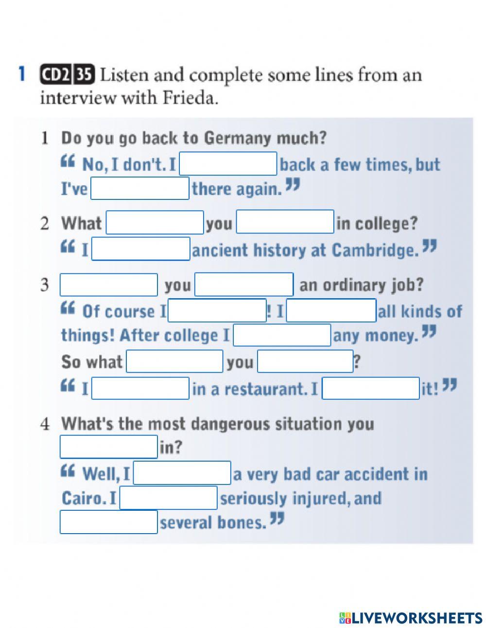 Present perfect or Past simple