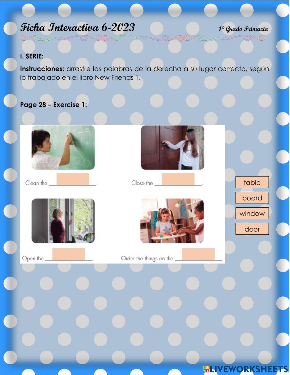  In the classroom 3. 1°-Ficha6-2023