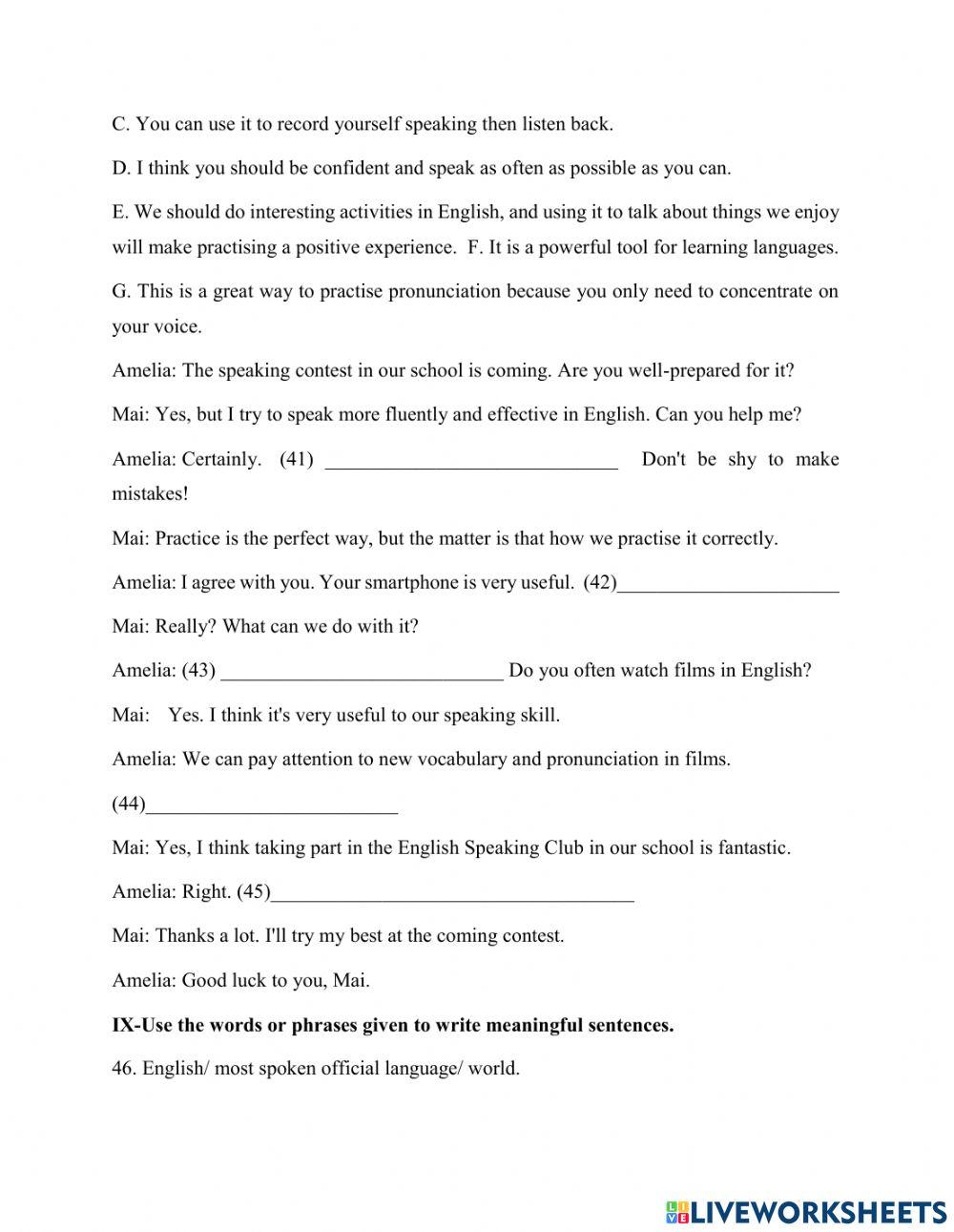 Practice test - Unit 9 - Test 3