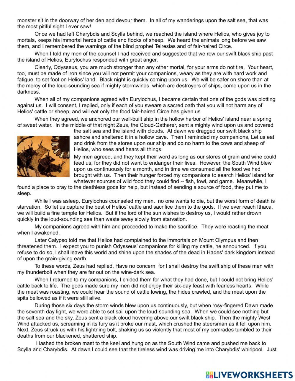 Chapter 5 of the odyssey