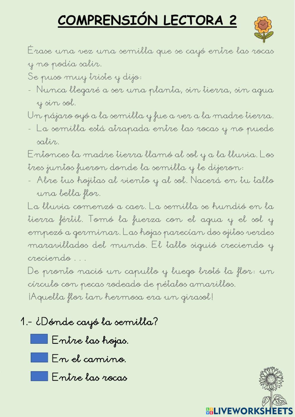 Comprensión lectora 2