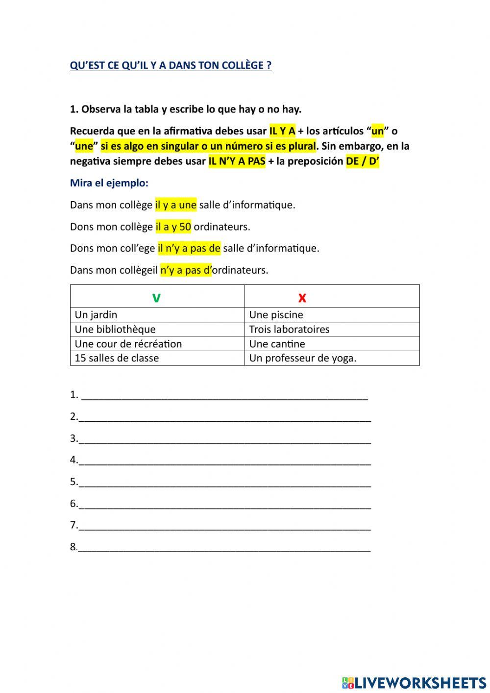 Il y a - il n'y a pas