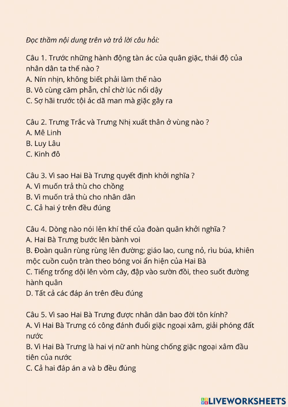 Tiếng Việt 3 - SGK Kết nối tri thức với cuộc sống - Bài 23: Hai Bà Trưng