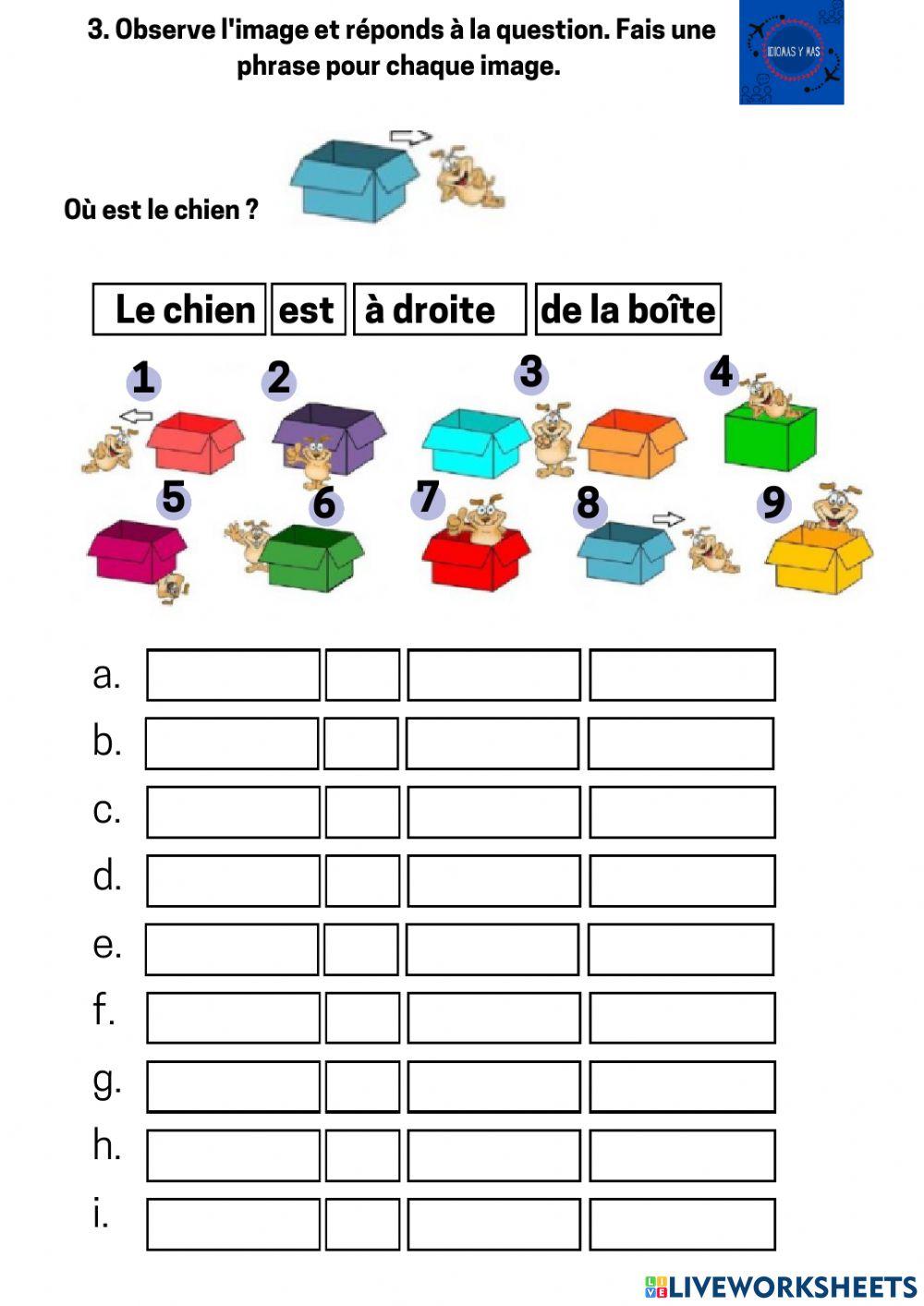 Les prépositions de lieu