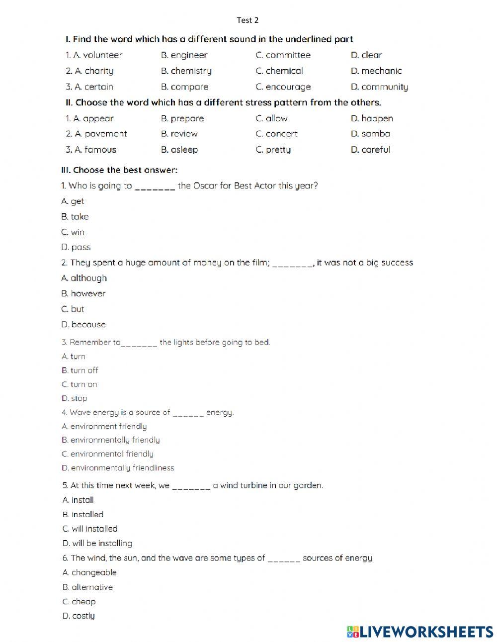 Lop 7- review for the final test 2