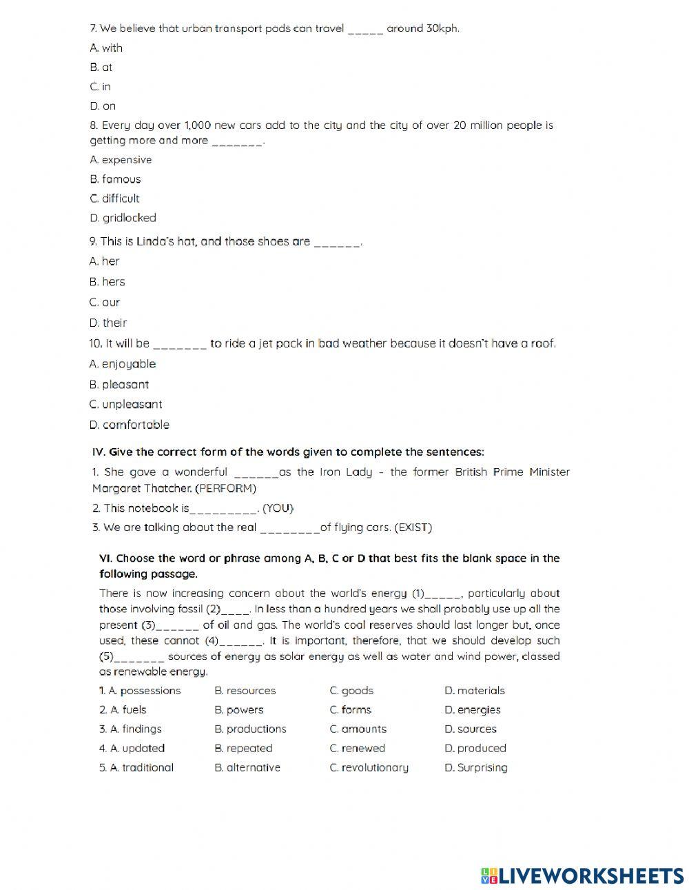 Lop 7- review for the final test 2