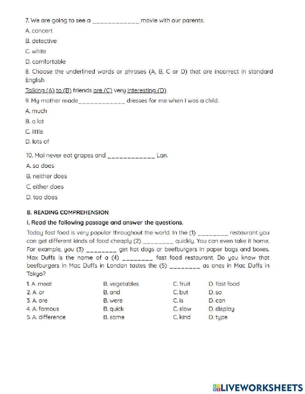 Lop 7- review for the final test 3
