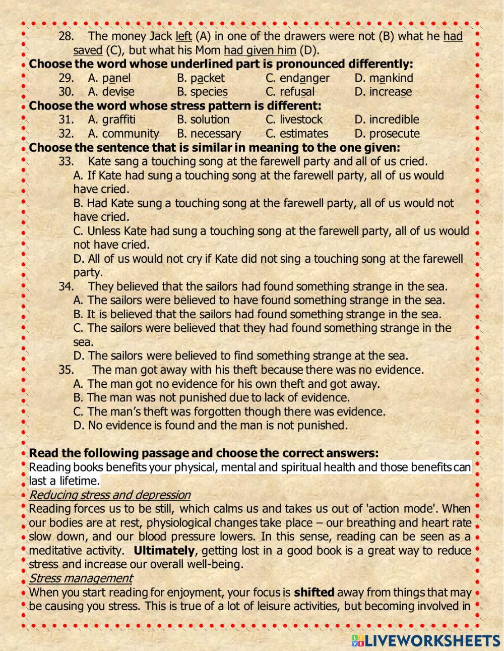 E11 - LHP - 2nd term test - 22-23