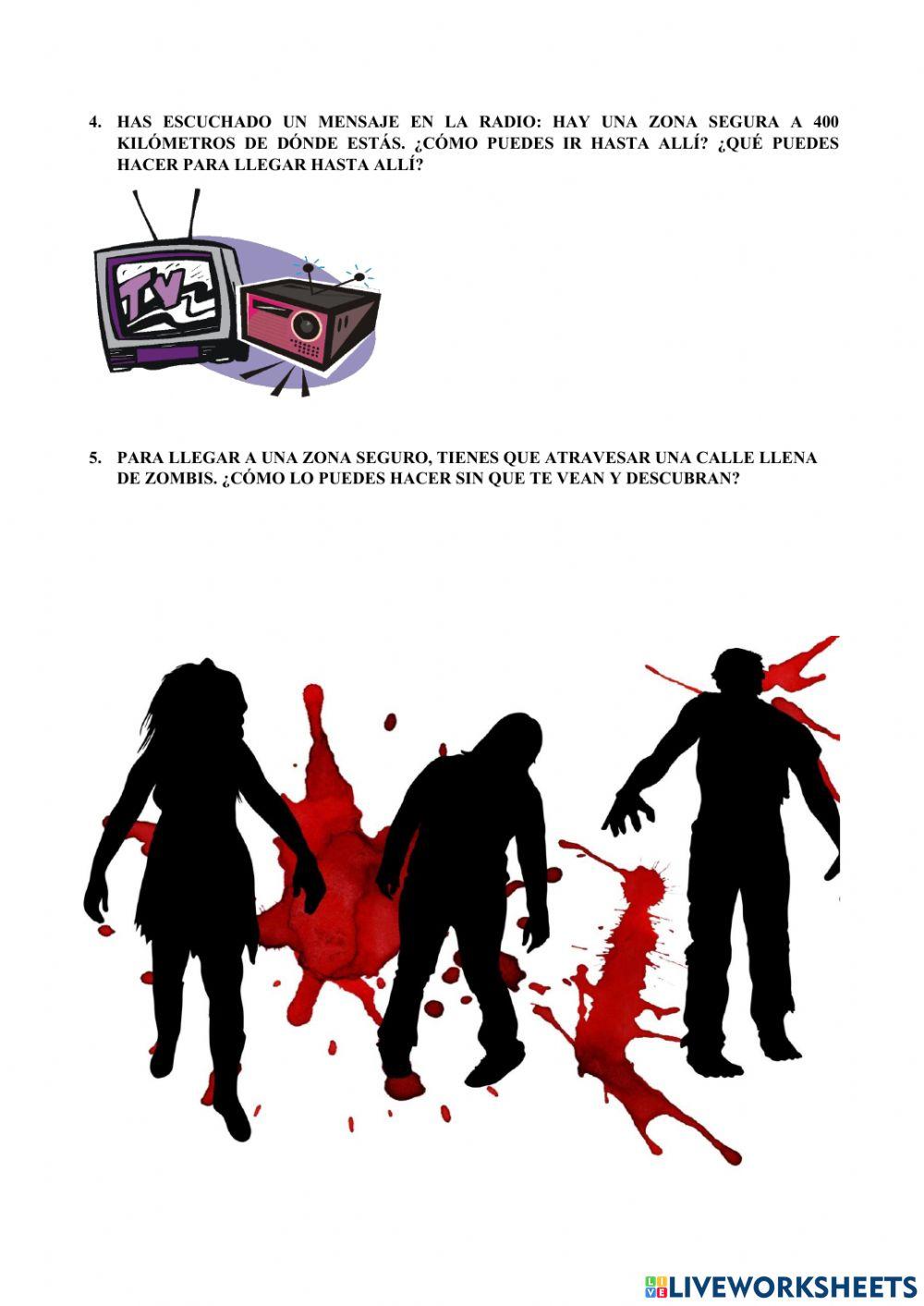 Juego temático: apocalipsis zombie