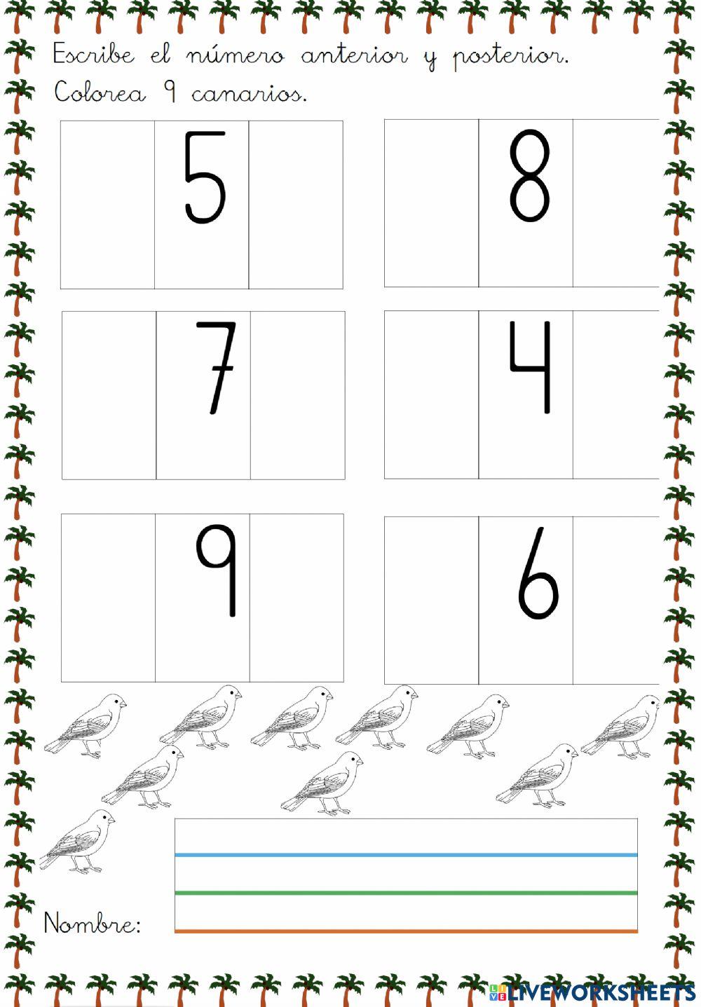 Anterior y posterior de un número
