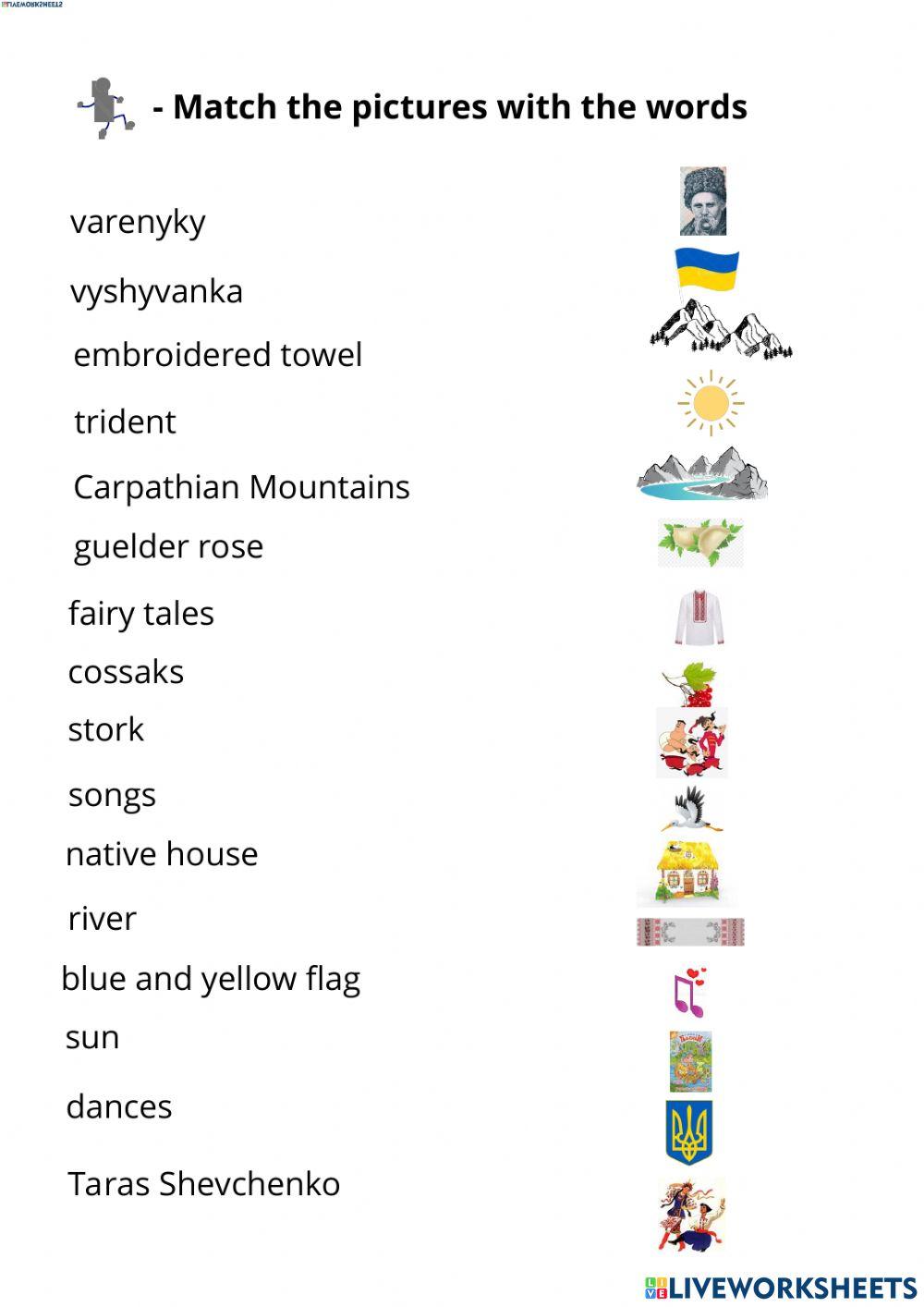 6969356 | ukrainian symbols | voksana | liveworksheets
