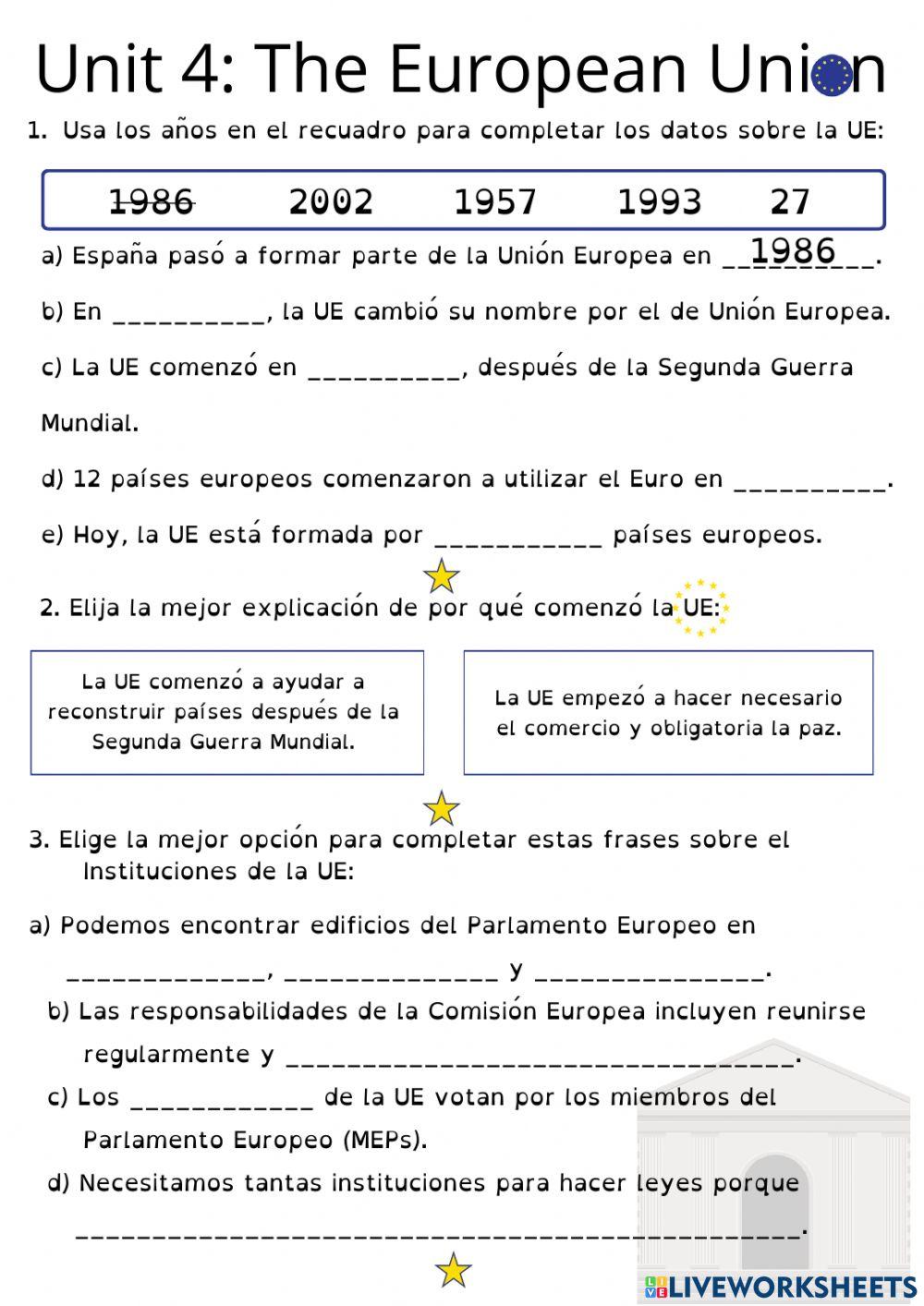 Unit 4: The European Union (Exam-ADA)