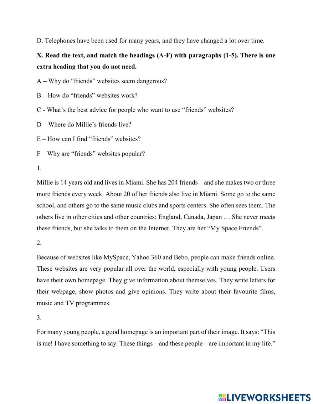 Practice test - Unit 10 - Part 2