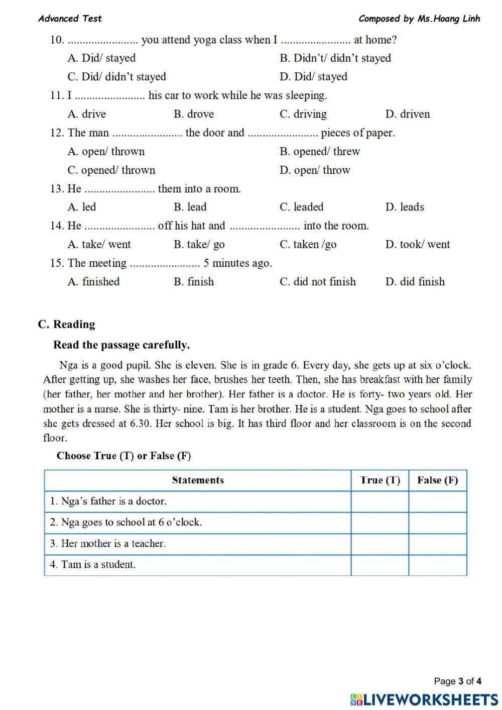 English test