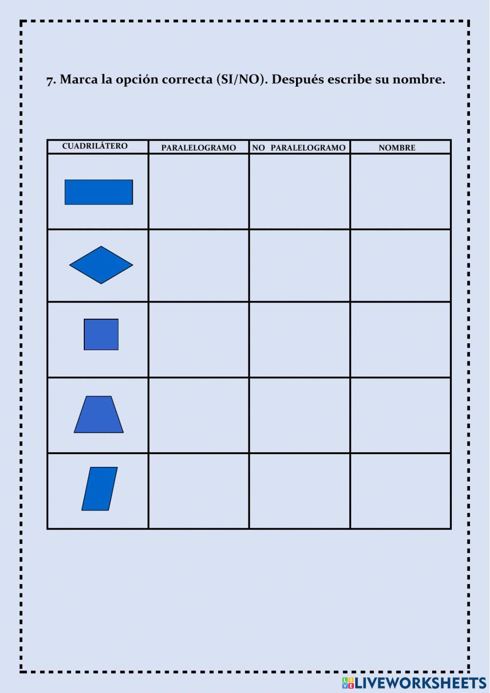 Polígonos de 3 y 4 lados